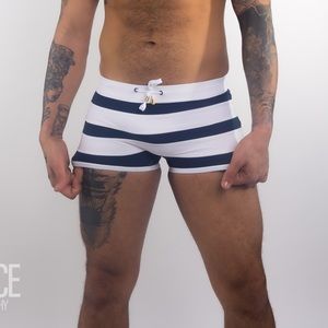 FREE SHIPPING Mens Stripes Swimwear Sexy Swimming Trunks Surf Shorts Man Board